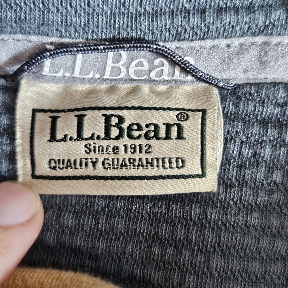 L.L.Bean Mens Lakewashed Double‑Knit Quarter‑Zip Pullover Size XL Reg Tan 520811 - Picture 4 of 9